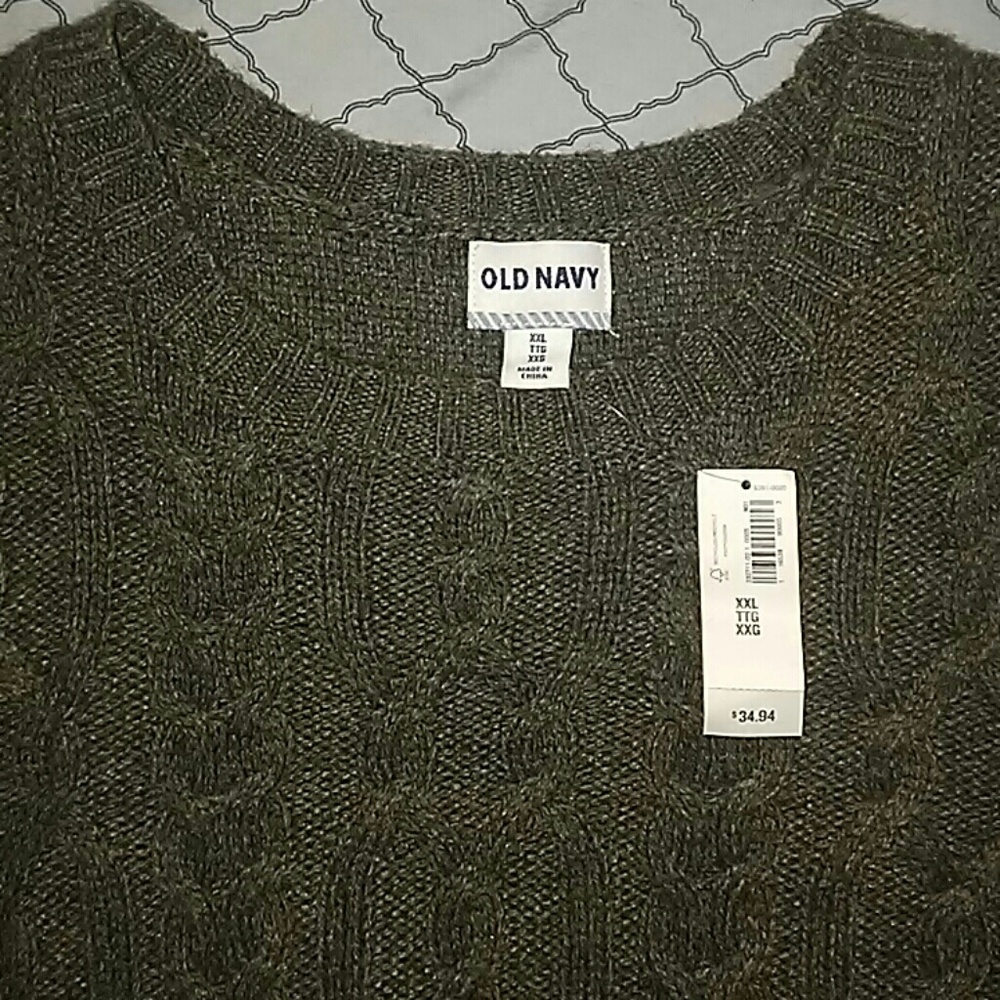 Old Navy Olive heather long sleeve sweater
